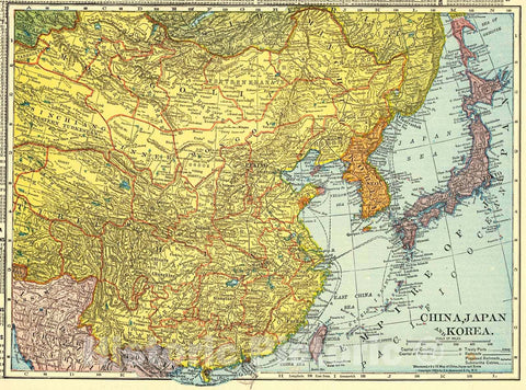Historic Map : 1911 China, Japan and Korea : Vintage Wall Art