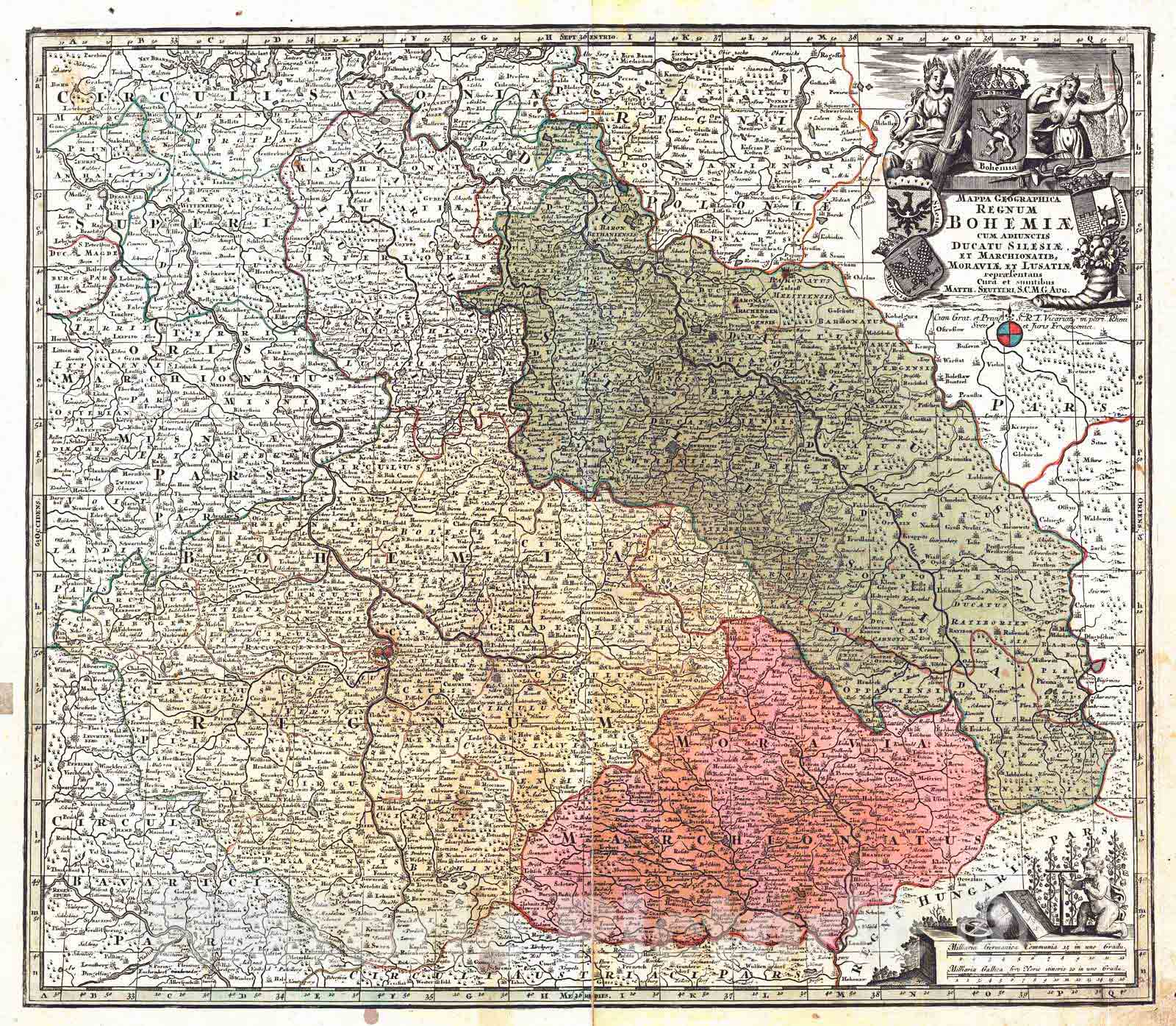Historic Map : 1745 Mappa Geographica Regnum Bohemiae : Vintage Wall A ...