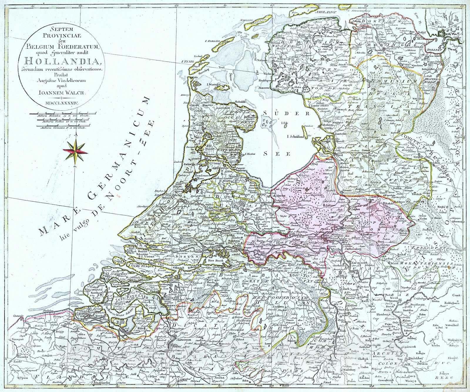Historic Map : 1794 Septem Provinciae Feu Belgium Faederatum, Quad Generaliter Audit Hollandia : Vintage Wall Art