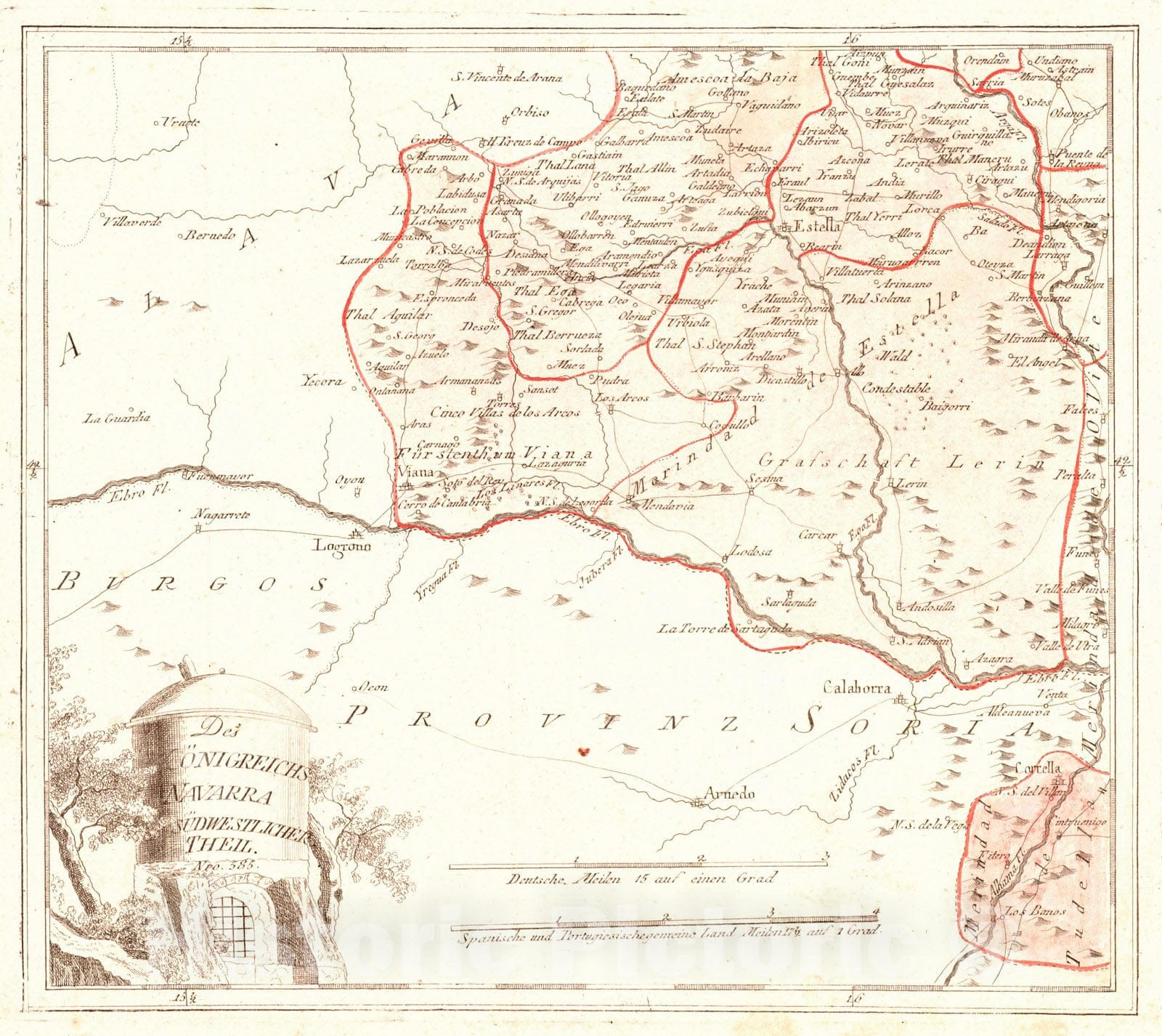 Historic Map : 1797 Des KOnigreichs S&uuml;dwestlicher Theil  : Vintage Wall Art
