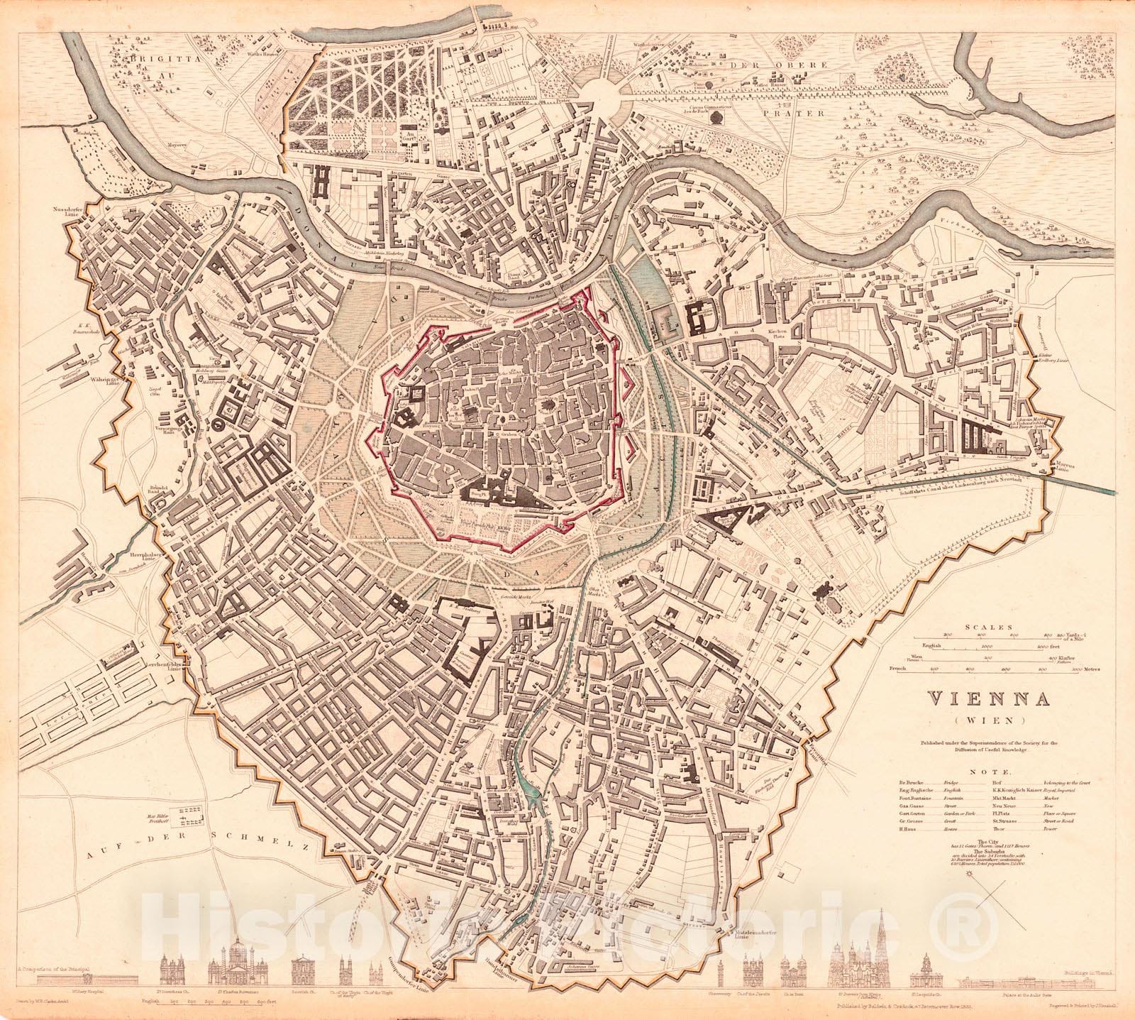 Historic Map :  Vienna : Vintage Wall Art