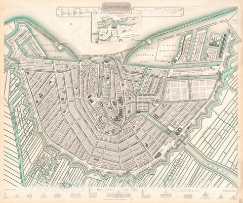 Historic Map : 1835 Amsterdam : Vintage Wall Art