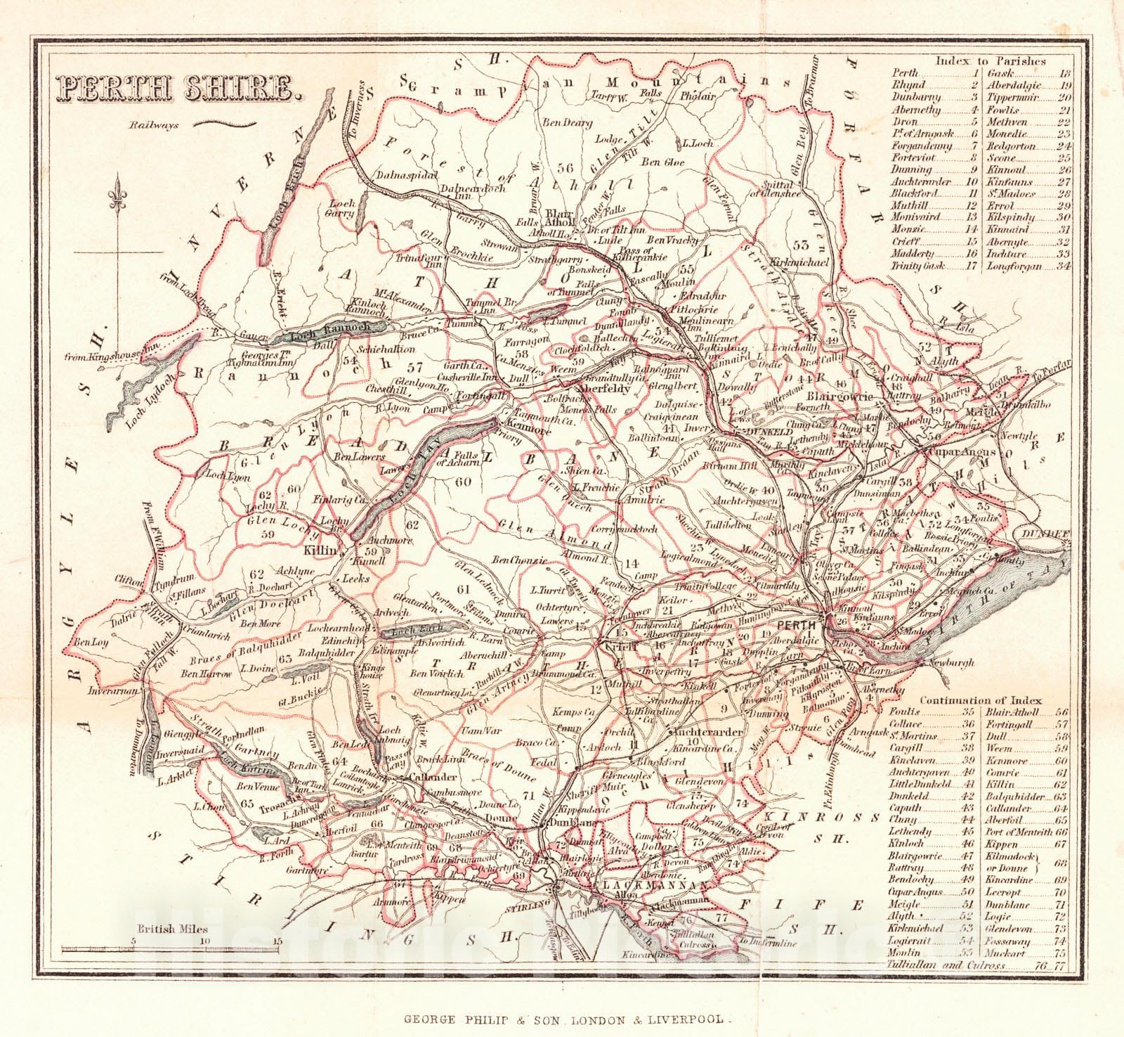 Historic Map : 1860 Perth : Vintage Wall Art