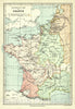 Historic Map : 1872 Historical Map of France : Vintage Wall Art