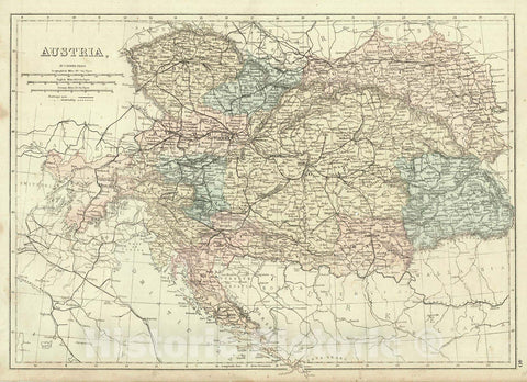 Historic Map : 1875 Austria : Vintage Wall Art
