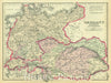 Historic Map : 1883 Germany, Austria and Switzerland : Vintage Wall Art