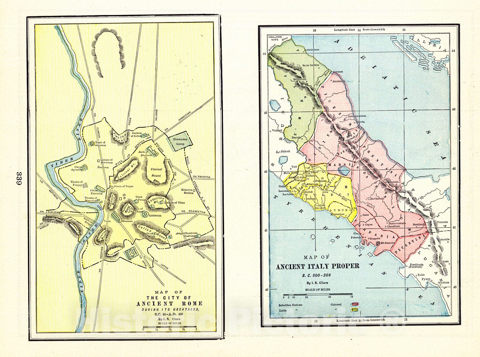 Old City Rome Maps Italy, Rome, Map Of The Ancient City Of Rome
