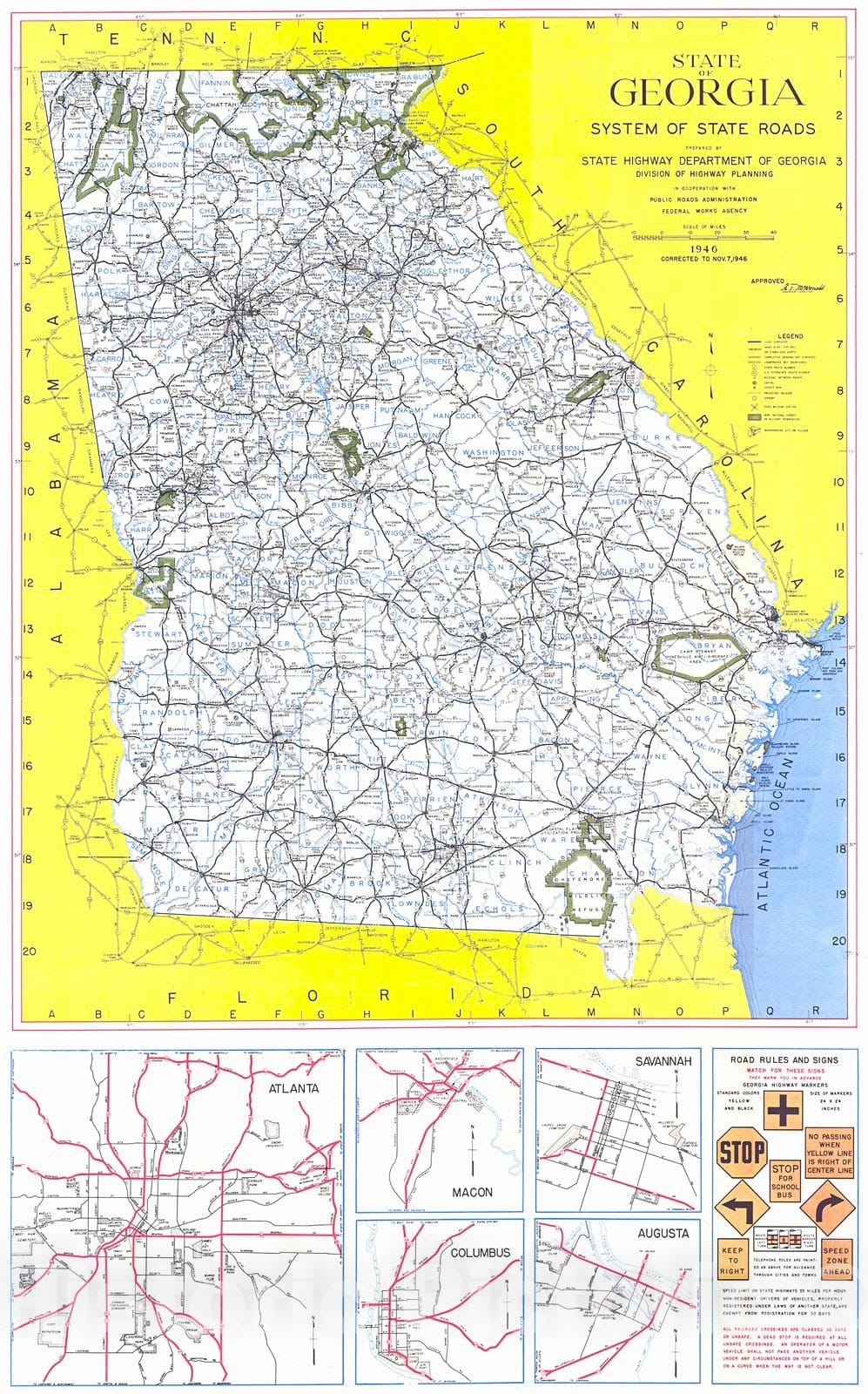 Ga States Highway Maps