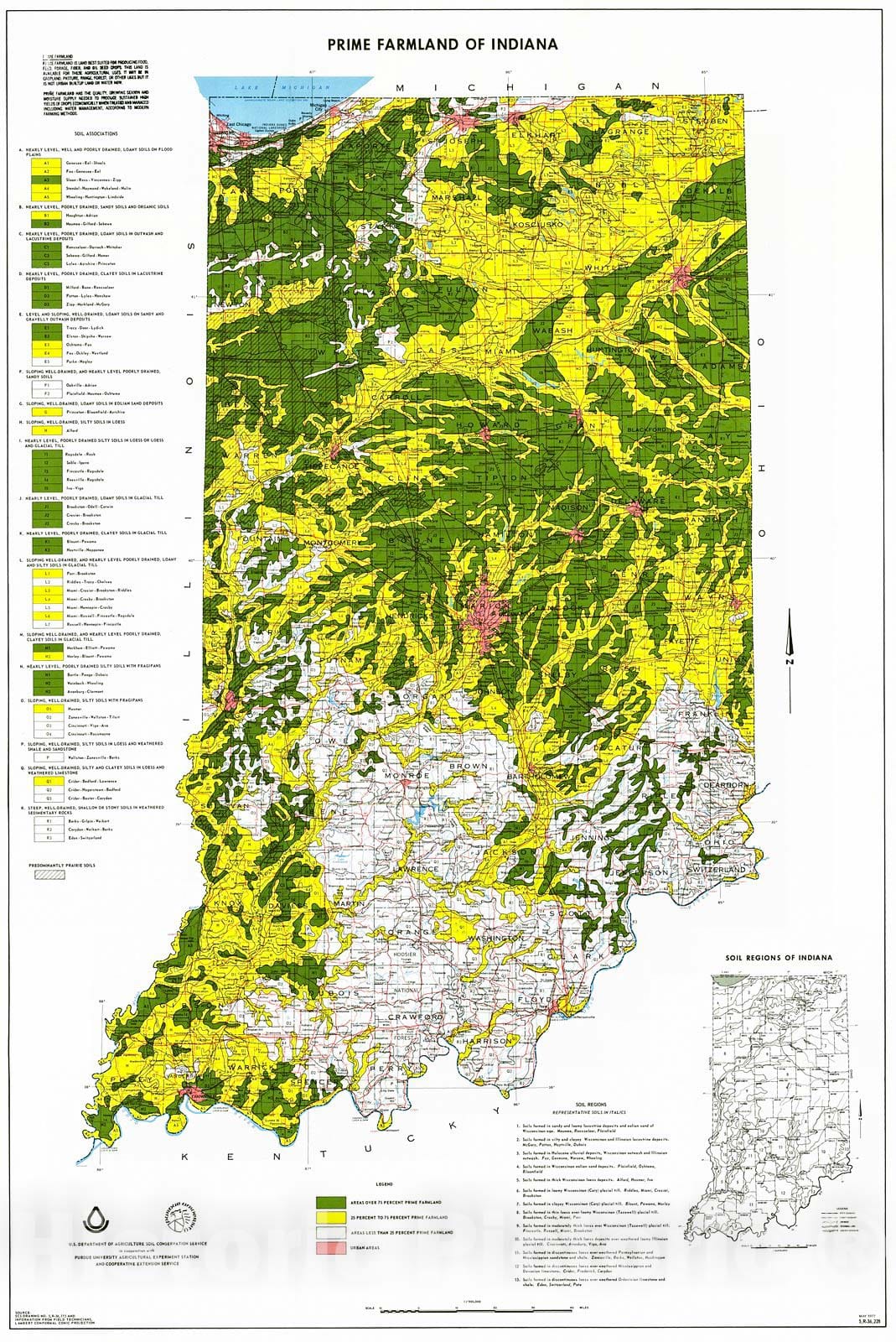 Indiana Agriculture Map