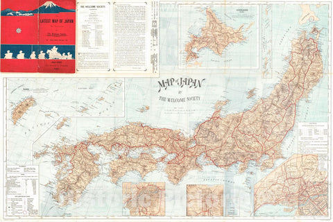 Historic Map : 1906 Map of Japan : Vintage Wall Art