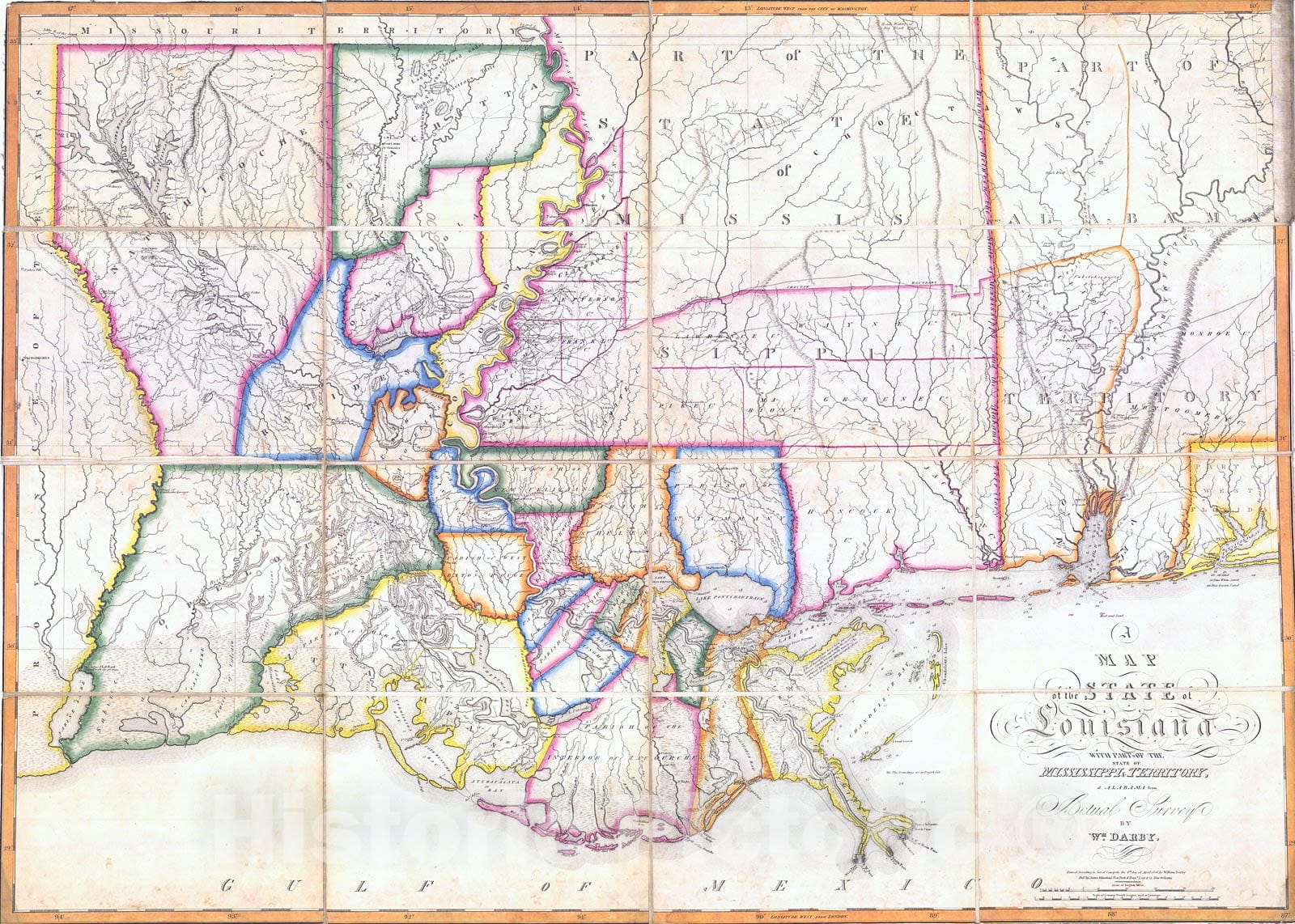 Louisiana Map  Map of Louisiana State With County