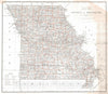 Historic Map : 1878 State of Missouri : Vintage Wall Art