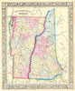 Historic Map : 1862 New Hampshire and Vermont : Vintage Wall Art