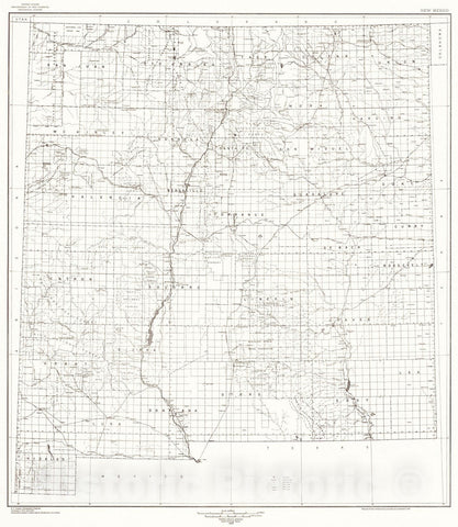 Historic Map : 1940 State of New Mexico : Vintage Wall Art
