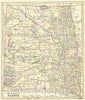 Historic Map : 1893 North & South Dakota : Vintage Wall Art