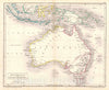 Historic Map : 1820 Australia and Adjacent Islands : Vintage Wall Art