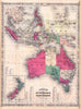 Historic Map : 1867 Johnson's Australia and East Indies : Vintage Wall Art