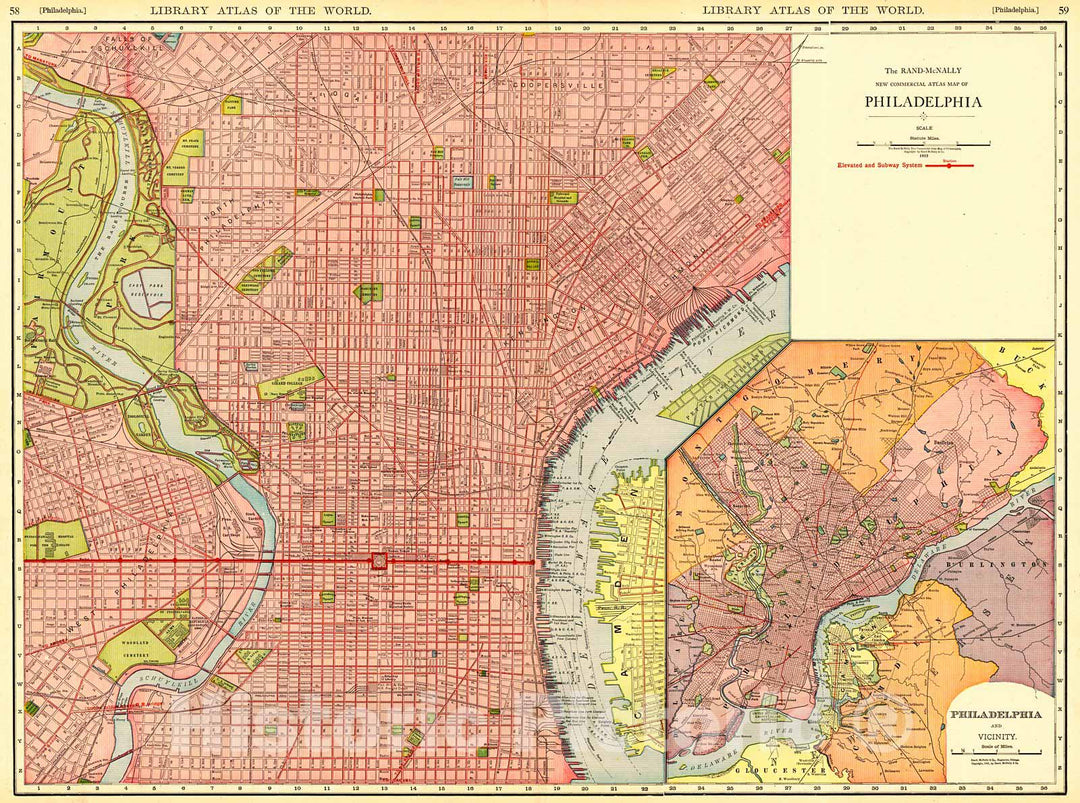 Historic Map : 1912 Philadelphia : Vintage Wall Art