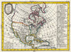 Historic Map : 1783 Amerique Septentrion : Vintage Wall Art