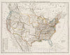 Historical Map, 1849 Vereinigte Staaten Von Nordamerika, Vintage Wall Art