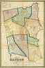 Historical Map, 1856 Map of The Town of Hanson, Plymouth County, Mass : surveyed by Order of The Town, Vintage Wall Art