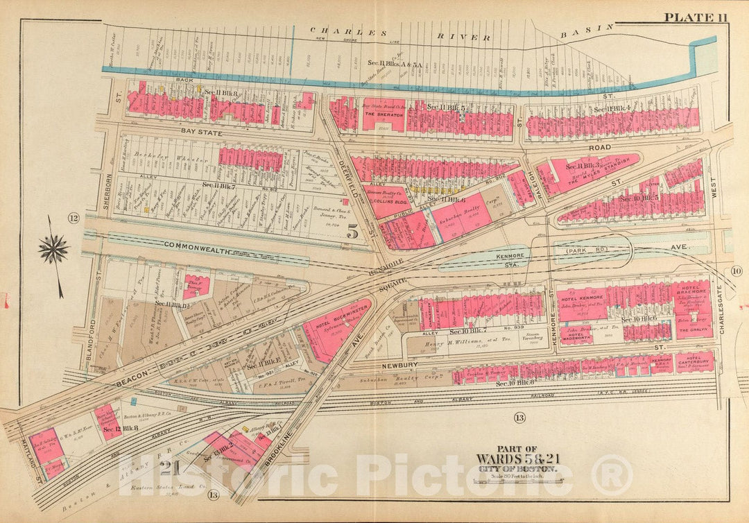 Historical Map, 1931 Atlas of The City of Boston, Roxbury : Plate 11, Vintage Wall Art