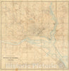 Historical Map, 1884 Topographical map of The District of Columbia and a Portion of Virginia, Vintage Wall Art