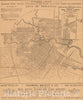 Historical Map, 1890 Pocket map Showing The Railroads, Street Railways, manufactories, deep Water Connections, Blocks and subdivisions of The City of Houston, Vintage Wall Art