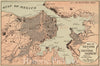 Historical Map, 1898 Map of Havana and Havana Harbor Showing The fortifications and Public Buildings, Vintage Wall Art