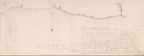 Historical Map, 1759-1764 A Sketch of Lake Ontario Between Oswego and Niagara and from thence up The River to The Upper end of The Carrying Place, Vintage Wall Art