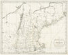 Historical Map, 1795 Map of The Northern, or, New England States of America, comprehending Vermont, New Hampshire, District of Main, Massachusetts, Rhode Island, and Connecticut Reprint