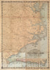 Historical Map, 1861 Colton's New Topographical map of The Eastern Portion of The State of North Carolina with pof Virginia & South Carolina from The Latest & Best Authorities Reprint