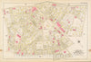 Historical Map, 1895 Atlas of The City of Boston, Boston Proper and Roxbury : Plate 38, Vintage Wall Art