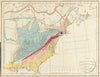Historical Map, 1811 Carte des Etats-UNIS de l'Amerique-Nord : Pour servir aux observations geologiqueir, Vintage Wall Art