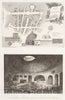 Historical Map, 1786 Plan des catacombes de Syracuse ; interieur d'une des chambres sepulcrales des catacombes, Vintage Wall Art