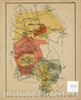 Historical Map, (c) 1889 North Reading, Reading, and Wakefield, Mass, Vintage Wall Art