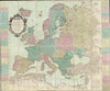 Historical Map, 1785 Bowles's New and Accurate map of Europe, Divided into It's [sic] Empires, Kingdoms, States, republicks and Principalities, Vintage Wall Art
