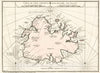 Historical Map, 1740 Carte de l'isle d'Antigoa une de Isles Antilles, Vintage Wall Art