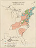 Historical Map, Presidential and other elections, 1812, Vintage Wall Art
