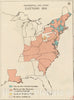 Historical Map, Presidential and Other Elections, 1816, Vintage Wall Art