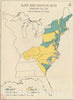 Historical Map, Alien and Sedition Acts, February 25, 1799, Votes on Resolutions for Repeal, Vintage Wall Art