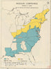Historical Map, Missouri Compromise, March 20, 1820, Vote on Striking Out provisions restricting Slavery, Vintage Wall Art