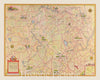 Historical Map, 1934 The townships of Dedham, Westwood, Needham, Dover, Sherborn, Norwood, Medfield, Millis, Walpole, Norfolk, Massachusetts, Vintage Wall Art