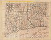 Historical Map, 1857 Connecticut, Vintage Wall Art