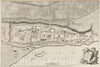 Historical Map, 1768 Plan of The Town and fortifications of Montreal or Ville Marie in Canada, Vintage Wall Art