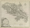 Historical Map, 1768 Martinico, one of The Caribbee Islands in The West Indies : Subject to The French, Vintage Wall Art