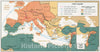 Historical Map, 1993 Early Crusades, Vintage Wall Art