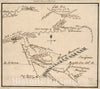 Historical Map, 1754 Captain Snow's Sketch, Vintage Wall Art