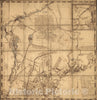 Historical Map, 1757 An accurate map of His Majesty's Province of New-Hampshire in New England & all the adjacent country northward to the River St. Lawrence, Vintage Wall Art