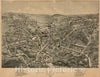 Historical Map, View of Andover, Massachusetts : 1882, Vintage Wall Art